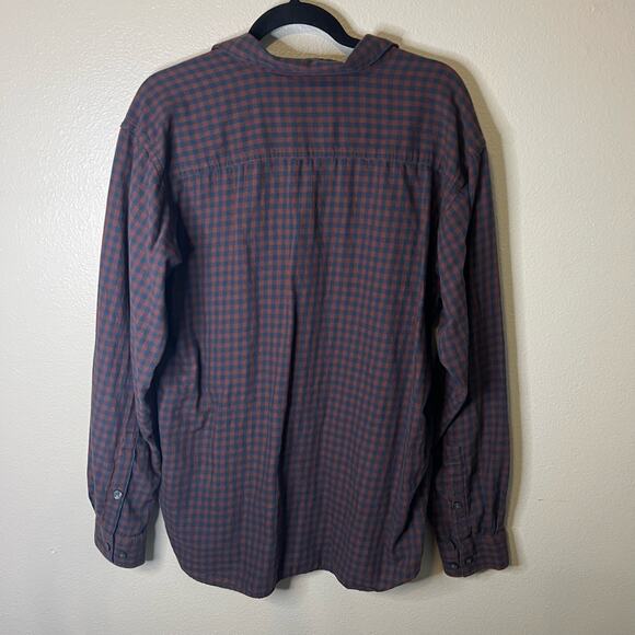 Columbia Plaid Lightweight Flannel Long Sleeve Button Down Shirt Size Large - Picture 4 of 6